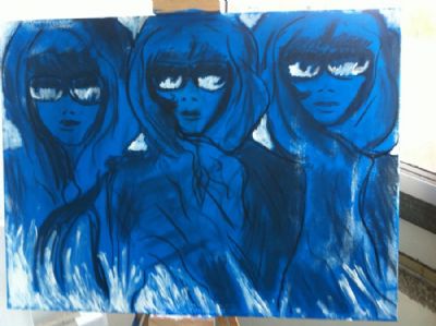 ladies in blue